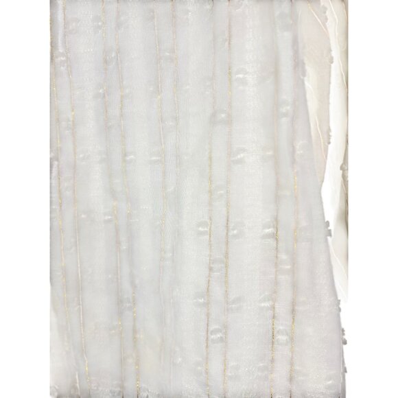 Croft & Barrow Womens XL White Gold Striped Textured Button-Front Blouse - Picture 10 of 16